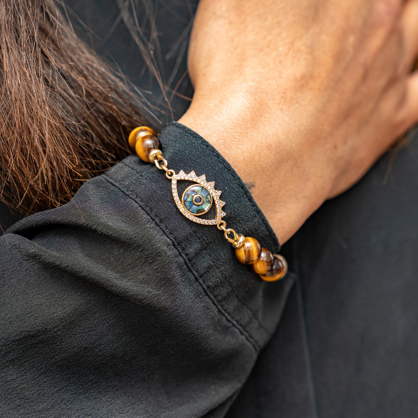 Nazar Eye Gold Bracelet "The Solar Shield"