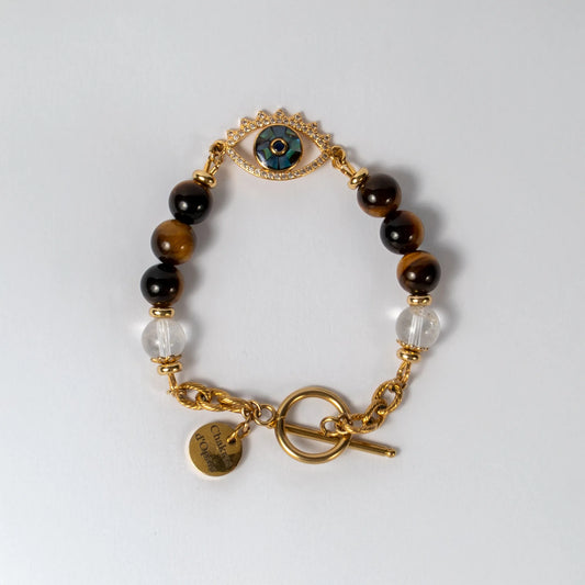 Bracelet Oeuil de Nazar OR "Le Bouclier Solaire"
