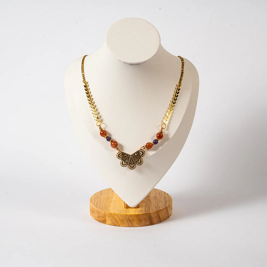 Collier Talisman Plumes Solaire