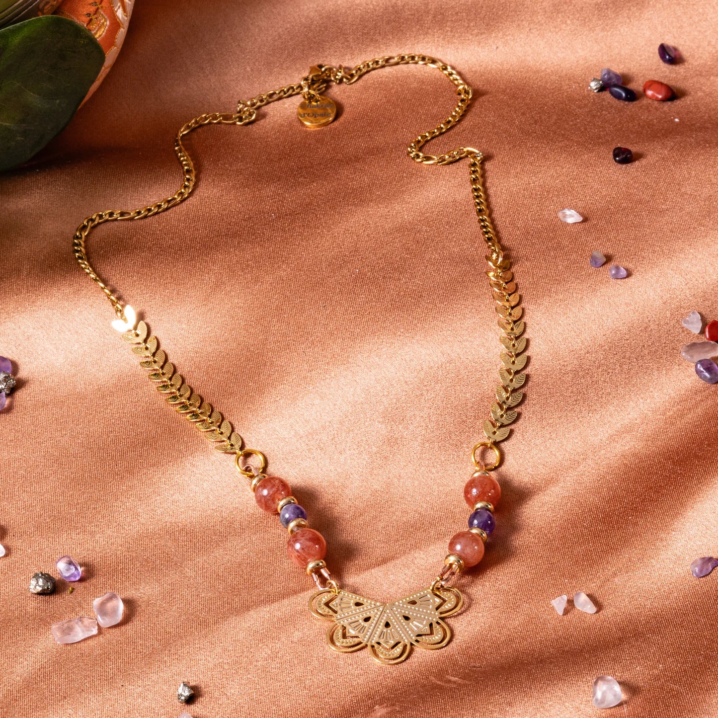 Solar Feather Talisman Necklace