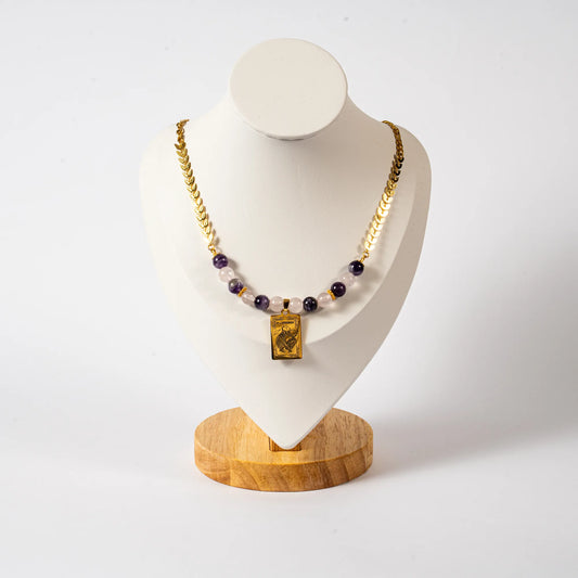 Collier Carte de Tarot "L'amoureux" Amour Éternel