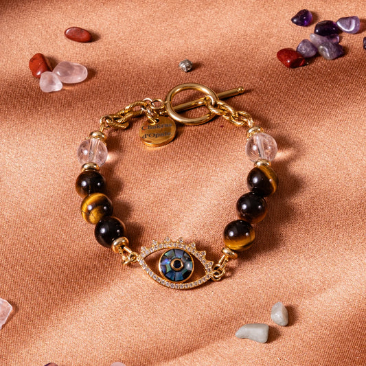 Bracelet Oeuil de Nazar OR "Le Bouclier Solaire"