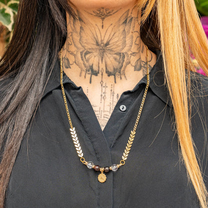 Astro Lion Feather Necklace