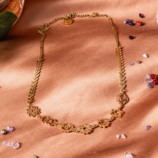 7 Chakras Gold Harmony Necklace