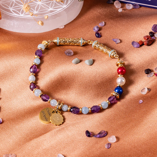 Aquarius astrological sign cat necklace