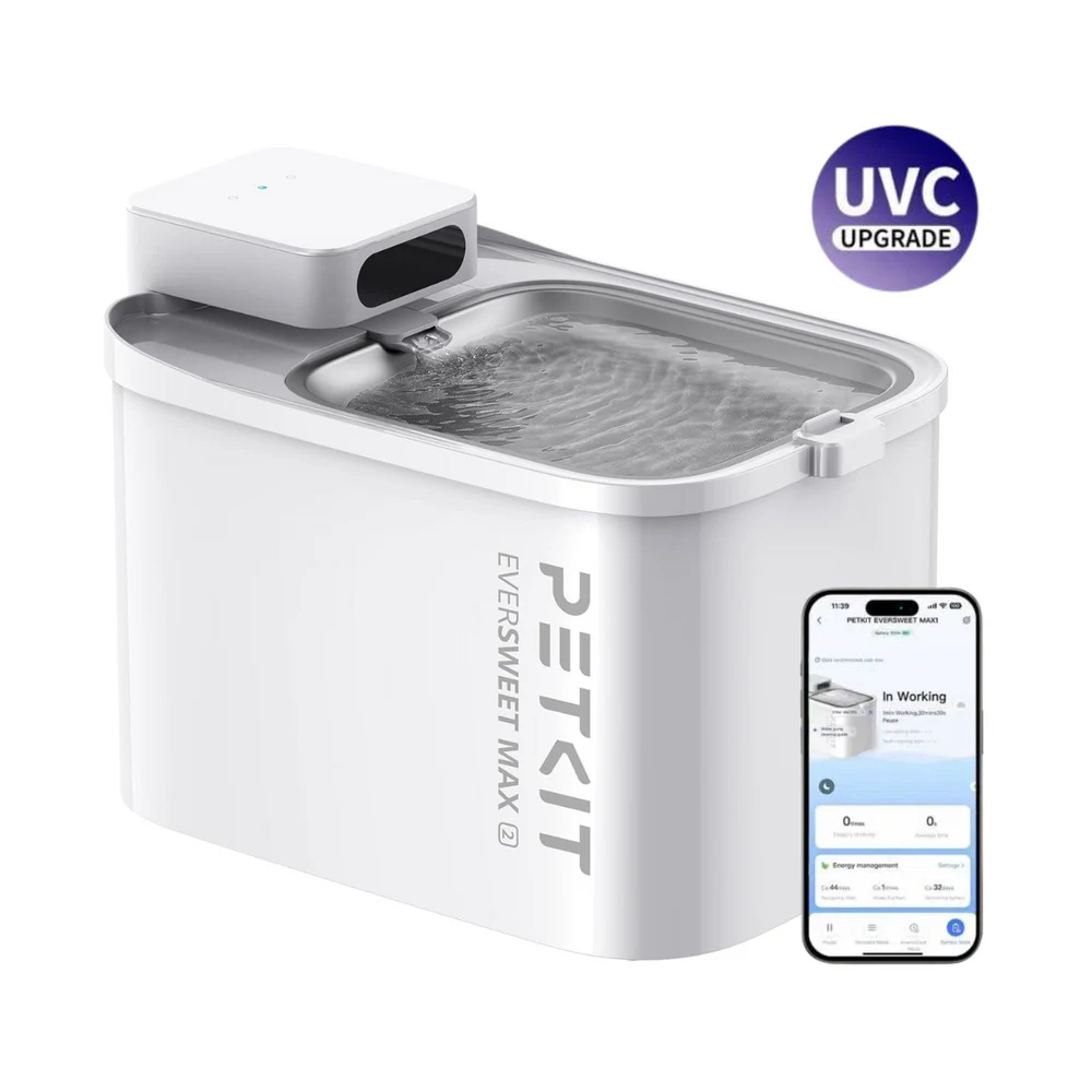 Fontaine à Eau Connectée Eversweet Max 100 UVC – Pureté Absolue et Haute Autonomie