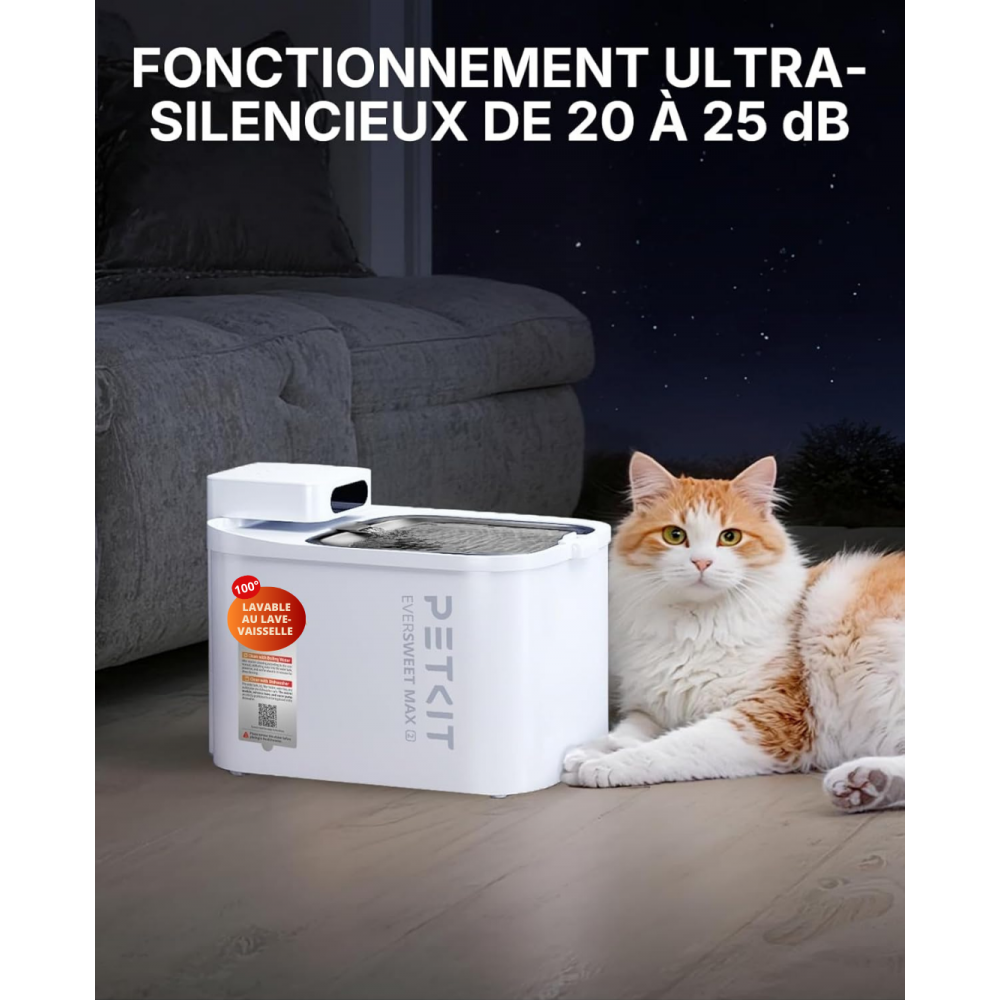 Fontaine à Eau Connectée Eversweet Max 100 UVC – Pureté Absolue et Haute Autonomie