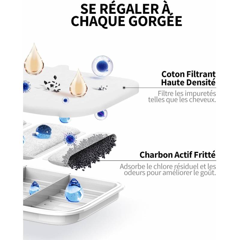 Lot de 5 Filtres de Rechange pour Fontaines Eversweet Max