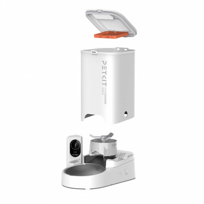 Distributeur de Croquettes Connecté YumShare Solo – Caméra IA & Vision Nocturne