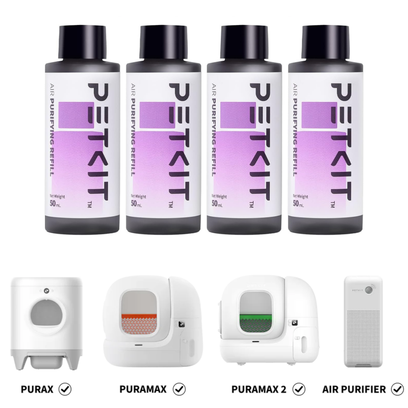 Lot de 4 Recharges Désodorisantes pour Spray – Litières T4 & T4-2